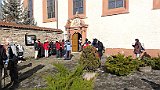 20 Samstagspilgern 1. Etappe, Speyer - Lingenfeld, Pilger Kloster St. Magdalena.JPG