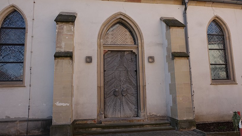 Jakobsmuscheln Kirche St. Jakobus in Germersheim   