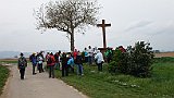 209-62 Wandern 25.4.15 Samstagspilgern, 3. Etappe Rülzheim - Landau, Pilger Wegekreuz.JPG