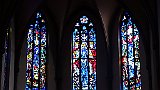 230-41 Wandern 26.9.15 Samstagspilgern Haguenau - Brumath, Marienthal, Basilique Notre-Dame-des-Douleurs, Chorfenster.JPG